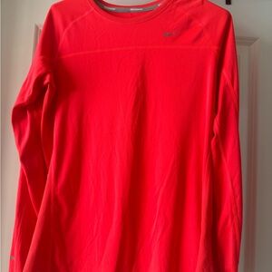 Nike Vibrant Orange Crew Neck Top